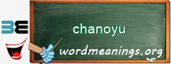 WordMeaning blackboard for chanoyu